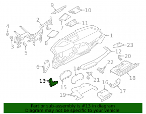 Накладка передней панели левая BMW X5 G05 19-23 под дерево Fineline Stripe