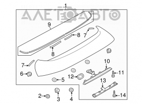 Спойлер двери багажника Mazda3 MPS 09-12