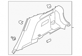 Обшивка арки правая Ford Escape MK4 20-26 черная