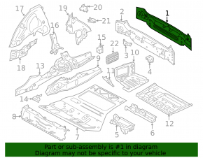 Задняя панель BMW X3 G01 18-24 2 части