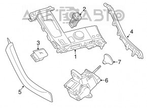 Ручка КПП Lexus CT200h 14-17 кожа черная, потерта
