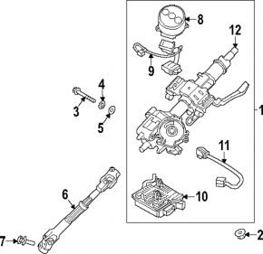 Рульова колонка ЕУР Kia Forte 19-21