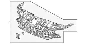 Решетка радиатора grill Honda Civic 25-26