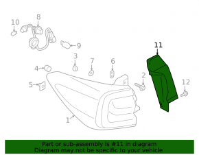 Накладка фонаря правая Subaru Outback 20-23