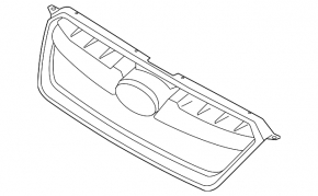 Решітка радіатора grill у зборі Subaru Impreza 12-14 чорна, сірий молдинг