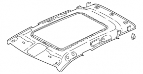 Обшивка потолка VW Tiguan 18-24 черн, панорама