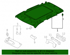 Обшивка потолка VW Tiguan 18-24 черн, панорама