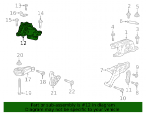 Подушка двигателя левая Chevrolet Malibu 19-25 1.5T
