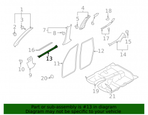 Накладка порога передняя правая Subaru Forester 08-13 SH