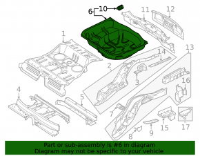 Корыто багажника Ford Explorer 11-19