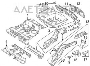 Корыто багажника Ford Explorer 11-19