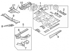 Поддон дворников металл Mazda CX-7 06-09
