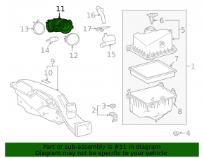 Воздуховод на коллектор Lexus ES250 22-26
