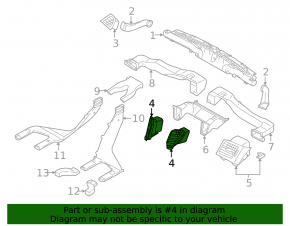 Воздуховод центральный правый Subaru Outback 10-14