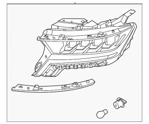 Фара передня права Kia Sorento 21-26 2.5 LED, Reflector lamp