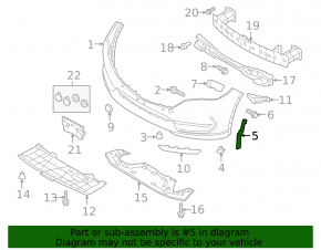 Крепление переднего бампера арки правое Mazda CX-5 17-21