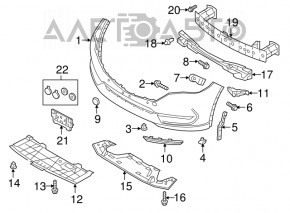 Крепление переднего бампера арки правое Mazda CX-5 17-21