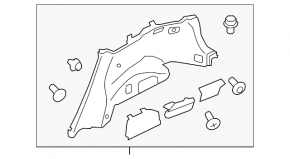 Обшивка арки правая Subaru Impreza WRX GH 08-14 5d черная