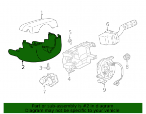 Обрамление рулевой колонки Land Rover Range Rover Velar 18-20 черное, 2 части