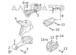 Подушка двигуна права Hyundai Santa FE 21-23 2.5