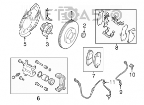 Датчик ABS передний левый Nissan Sentra 13-19