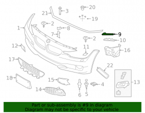 Крепление переднего бампера левое крыло верхнее BMW 4 F32/33/36 14-20