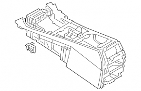 Консоль центральная BMW X7 G07 19-22  Elfenbein-Weiss, царапины, под химчистку