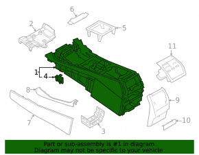 Консоль центральная BMW X7 G07 19-22  Elfenbein-Weiss, царапины, под химчистку