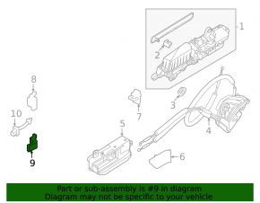 Петля двери нижняя задняя правая Nissan Sentra 13-19