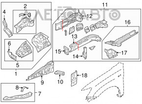 Четверть передняя левая Mitsubishi Outlander Sport ASX 10-19