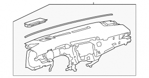 Торпедо передняя панель без AIRBAG Toyota Camry v70 21-24 серая