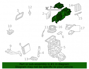 Корпус печки голый Mercedes W167 GLE 350 450 20-26 вентиляция