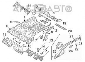 Крепление запасного колеса Audi A3 22-26