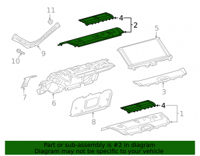 Полка задняя Lexus ES 19-22 коричневая