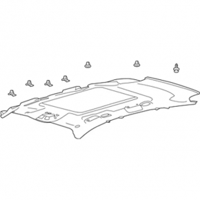 Обшивка потолка Ford Escape MK3 17-19 рест серая без люка