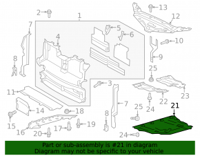 Защита двигателя Ford Edge 15-21 fwd