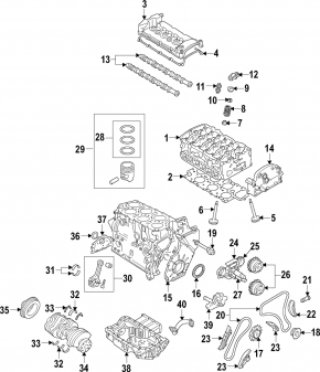 Головка блоку циліндрів у зборі VW Passat b7 12-15 USA 3.6
