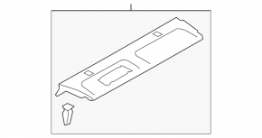 Полка задняя Audi A4 B8 13-16 черная