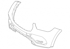Бампер передній голий Mercedes GLE 350 450 20-23 AMG pkg