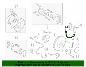 Шланг тормозной передний правый Nissan Rogue 14-20