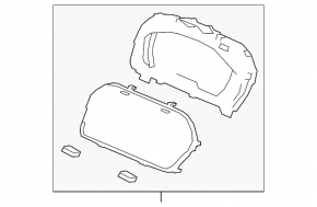 Щиток приборов Honda Insight 19-21 53k, царапины на стекле