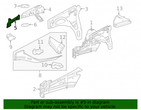 Кронштейн наружный фартука крыла левого Mercedes W166 ML/GLE 12-19