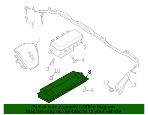 Подушка безопасности airbag коленная водительская левая Ford Explorer 20-25