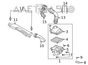Корпус воздушного фильтра Ford Escape MK4 20-22 1.5T, 2.0T