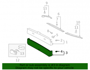 Обшивка двери багажника ткань нижняя Lexus RX300 RX330 RX350 RX400h 04-08 черн