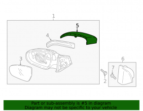 Крышка бокового зеркала левая Hyundai Tucson 16-21