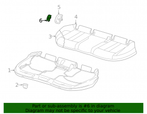 Заглушка Isofix заднего ряда Audi A6 C8 19-24 коричневая
