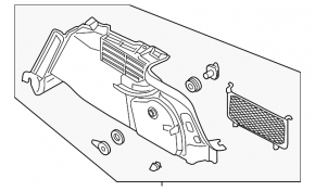 Накладка задней стойки левая Audi A4 B9 17-17 черная, потерта