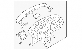 Торпедо передняя панель без AIRBAG Mazda3 03-09 HB