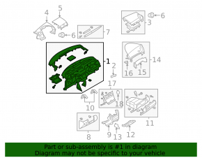 Торпедо передняя панель без AIRBAG Mazda3 03-09 HB